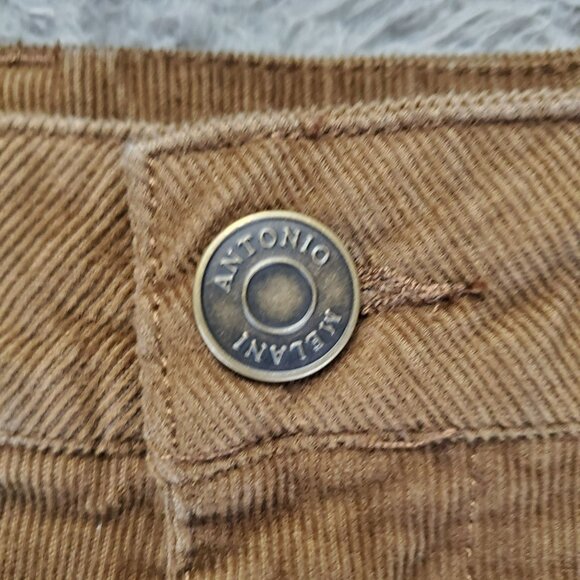 Antonio Melani Pants Womens Size 16 Brown Corduroy Stretch Mid Rise Flared Leg - Picture 8 of 11